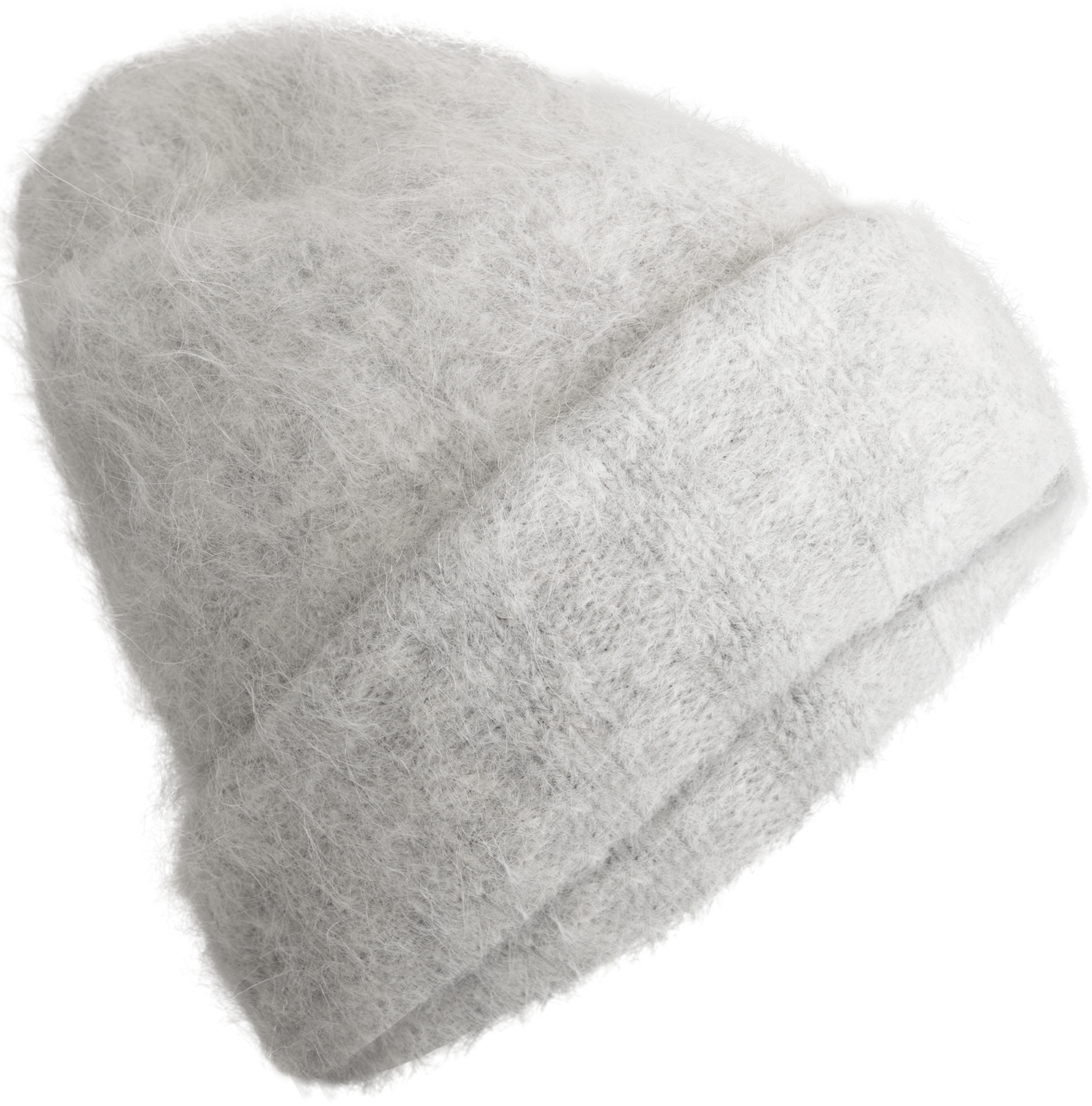 Erica Fluffy Beanie - Light Grey