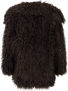 Carla Faux Fur Jacket - Chocolate Brown