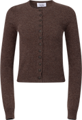 Jenny Knit Wool Cardigan - Brown Melange