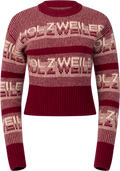 Ski Cropped Crew - Burgundy Mix