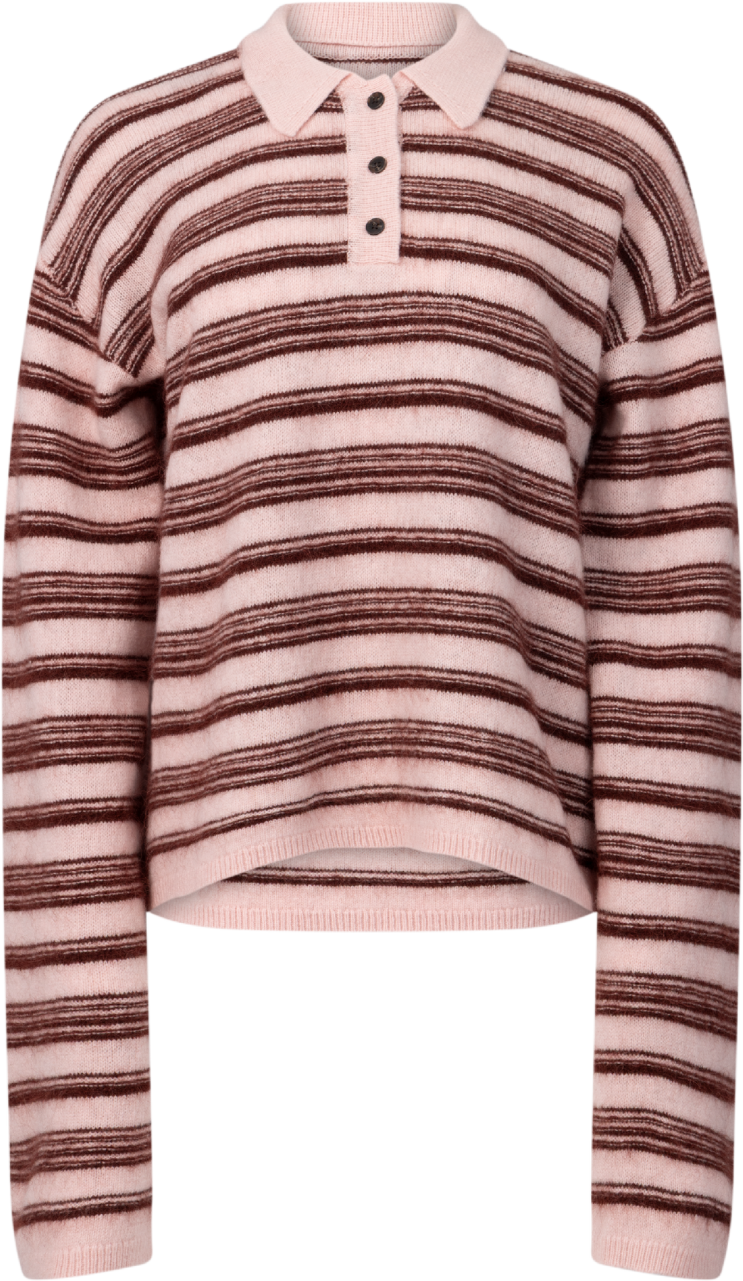 Olivia Wool Polo - Lt. Pink Mix