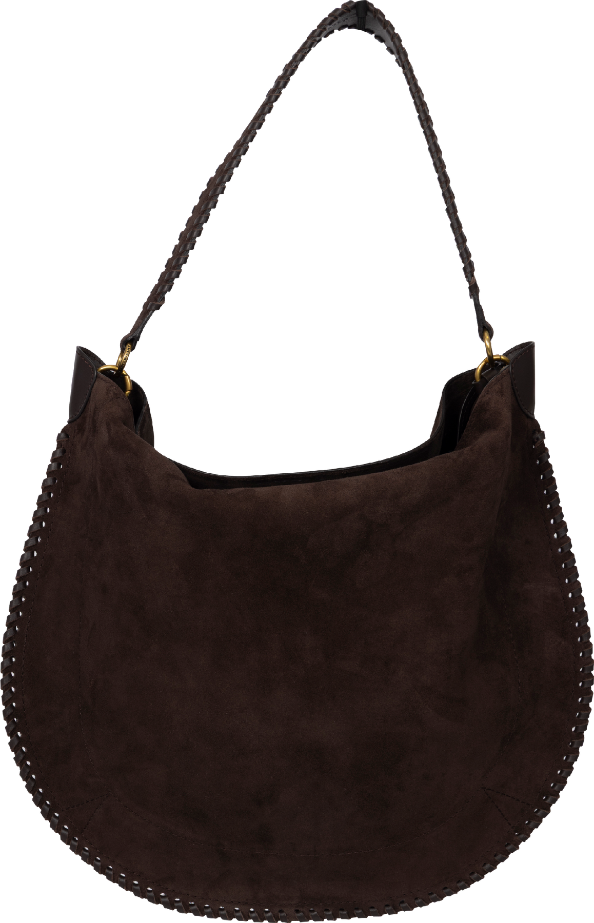 Oskan Hobo Soft Suede Leather Braided - Coffee