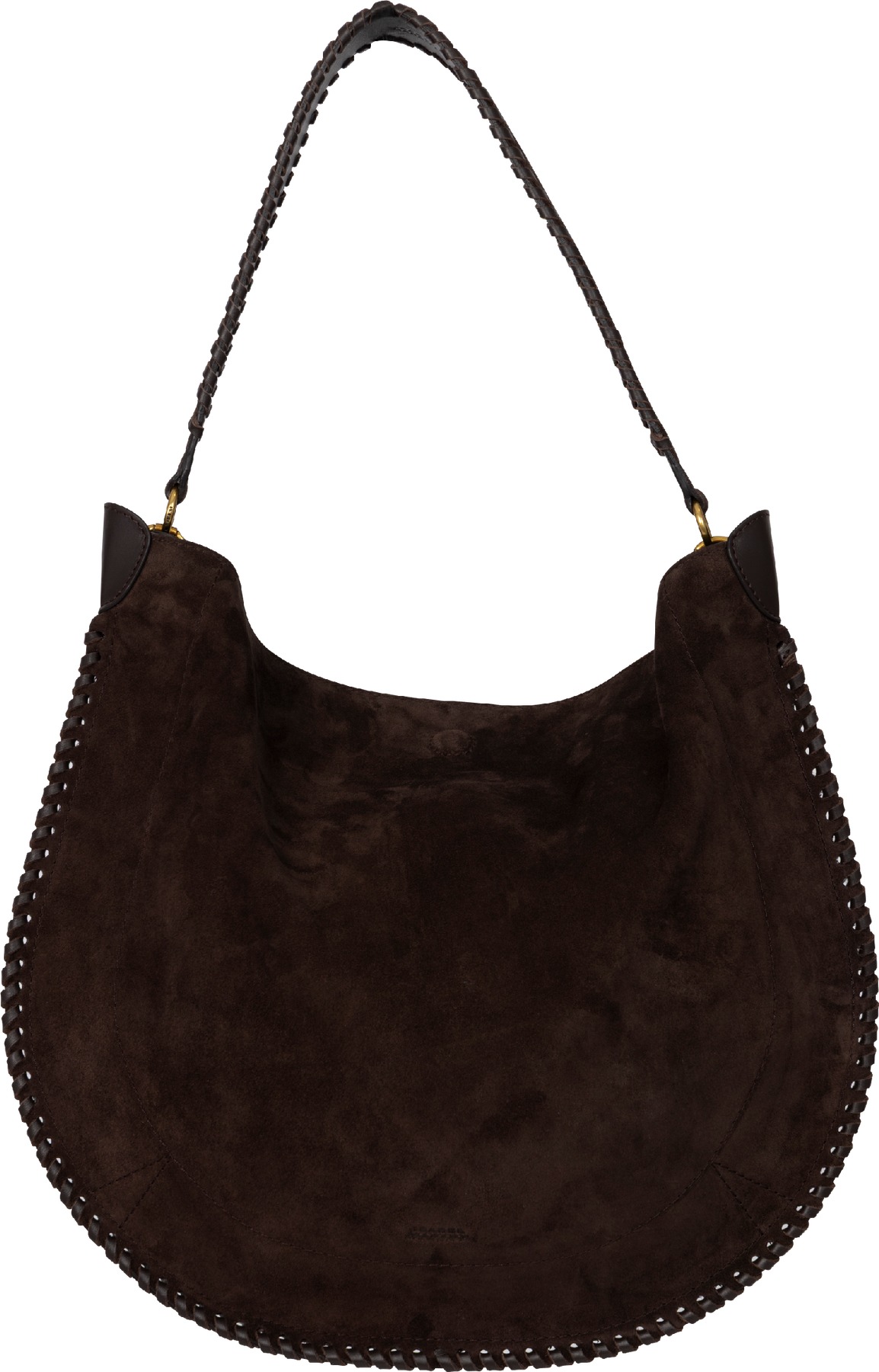Oskan Hobo Soft Suede Leather Braided - Coffee