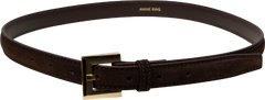 Nicola Belt - Dark Brown Suede