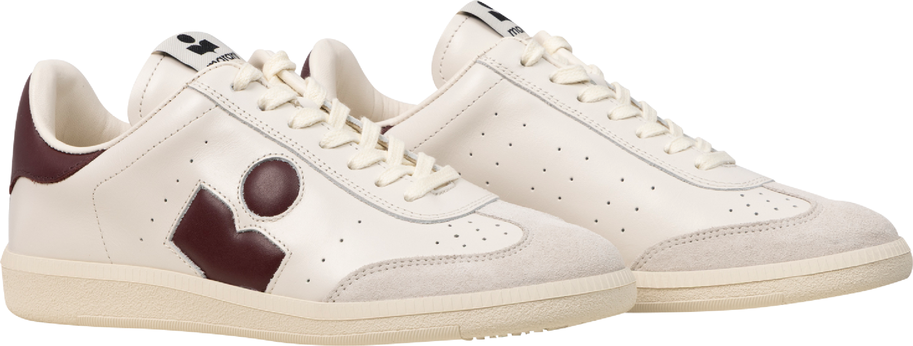 Isabel Marant Bryce Sneakers - Ecru/Vinröd