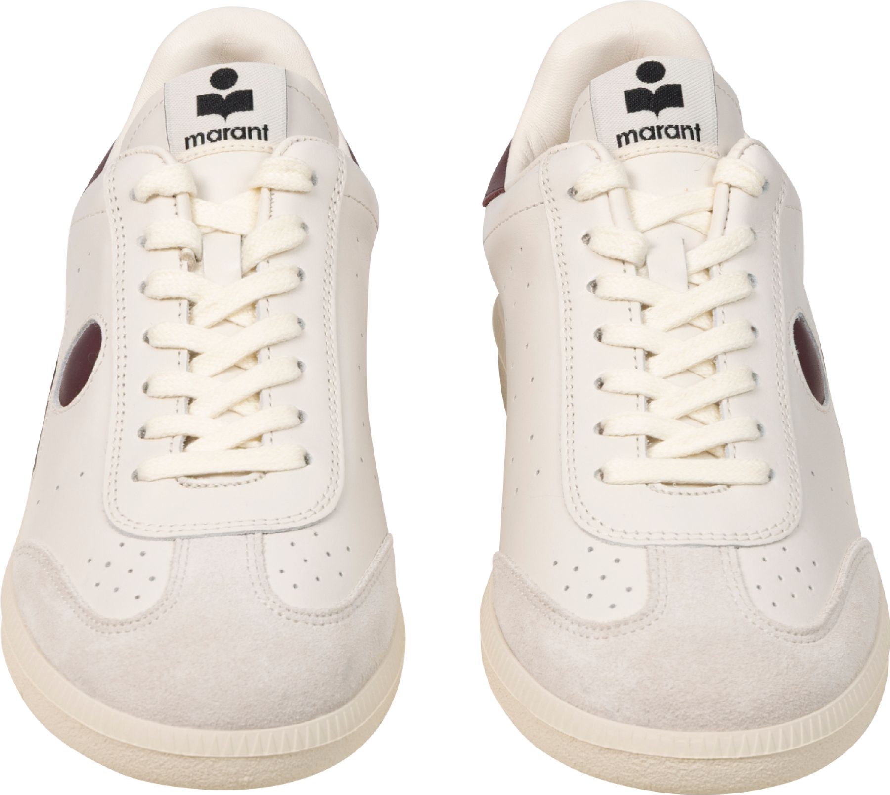 Isabel Marant Bryce Sneakers - Ecru/Vinröd