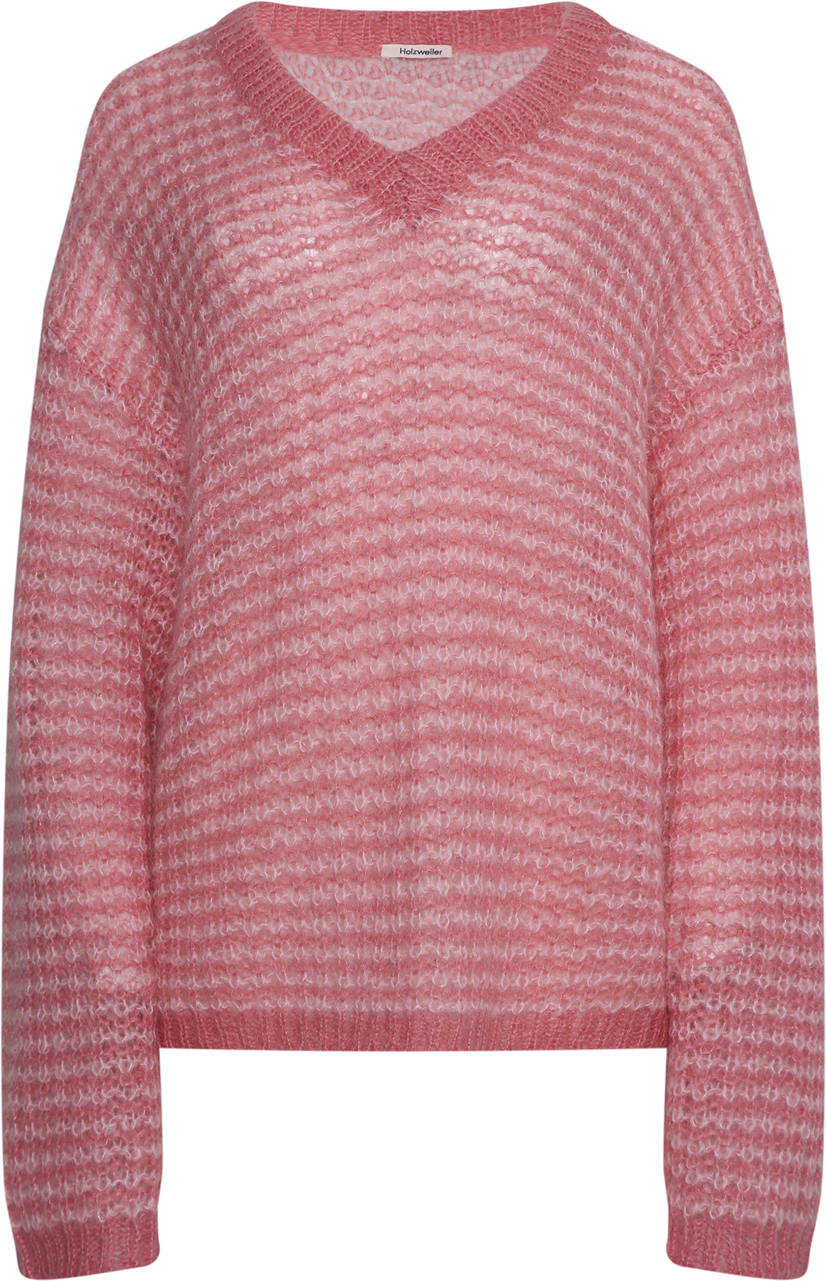 Boxy Mohair V-Neck - Pink Mix
