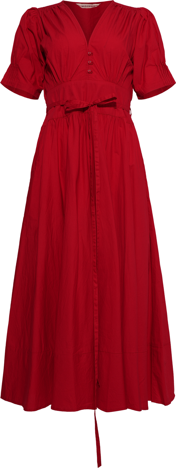 Maria Dress - City Red Poplin