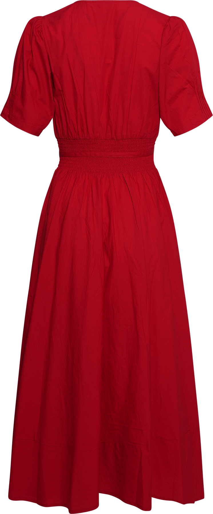 Maria Dress - City Red Poplin