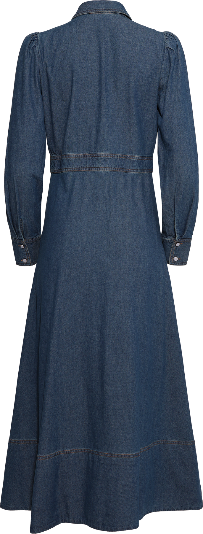 Denim Button-Down Dress - French Blue