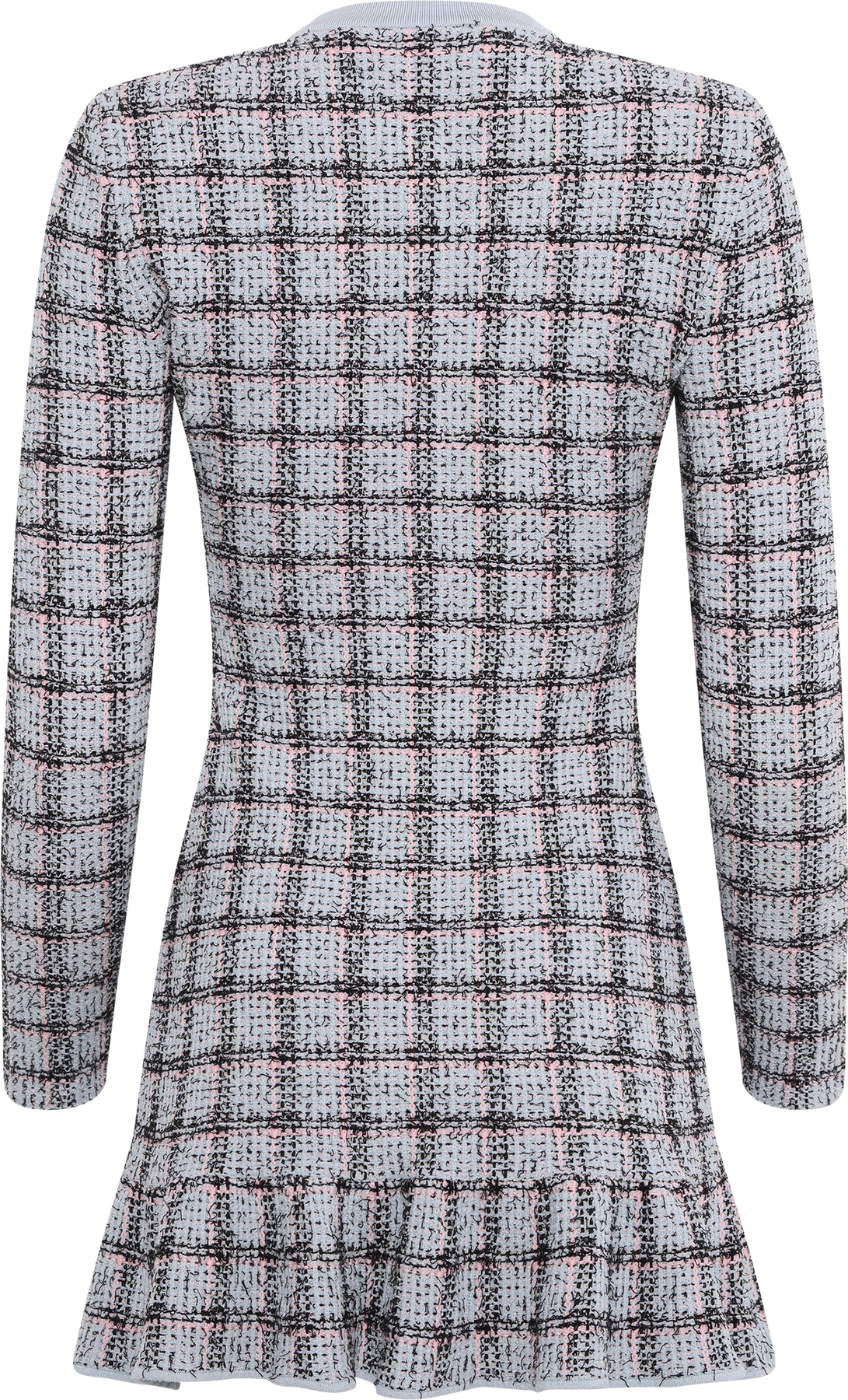 Check Knit Miniklänning - Blå