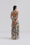 Paloma Halterneck Chiffong Maxiklänning - Botanic Florals