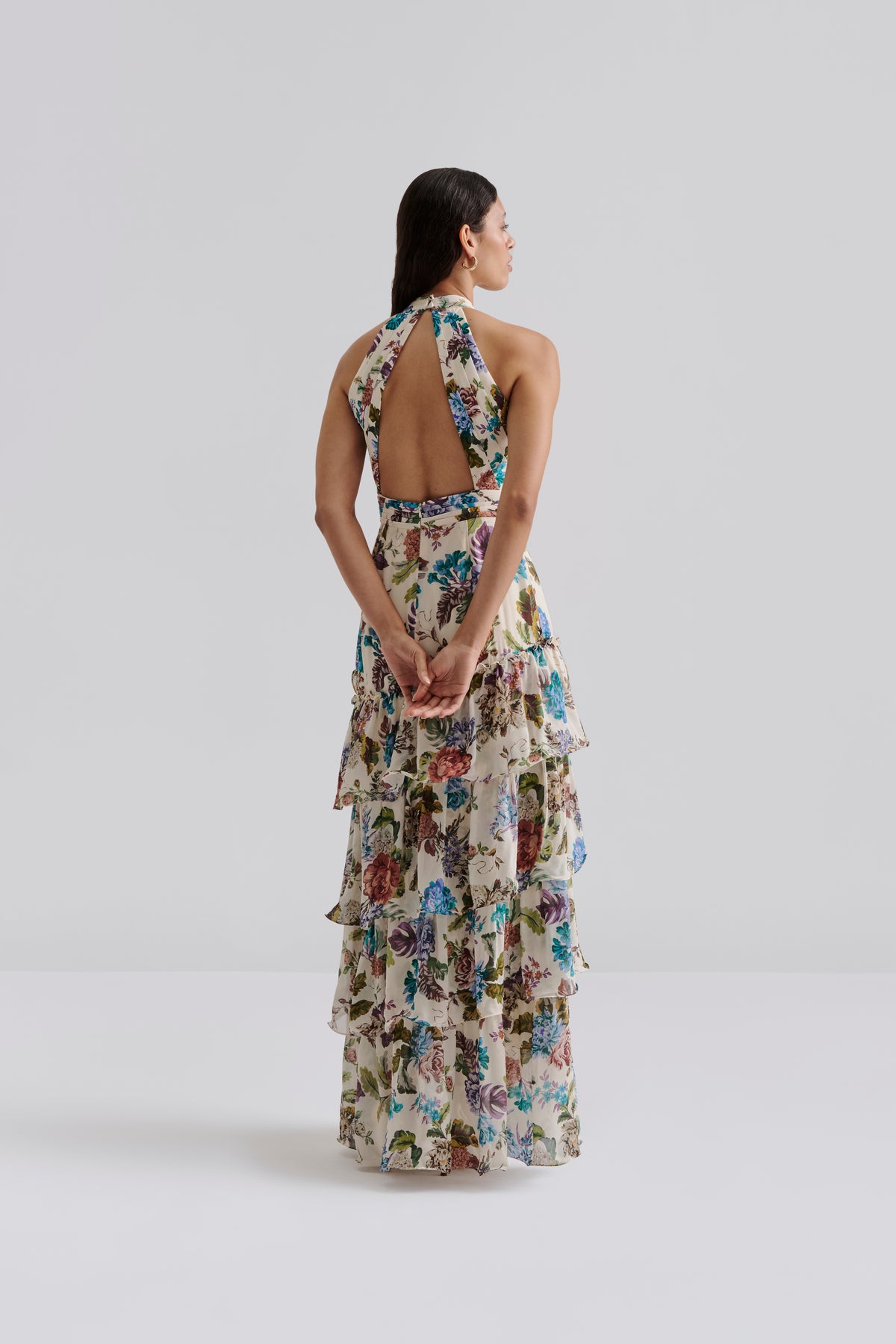 Paloma Halterneck Chiffong Maxiklänning - Botanic Florals
