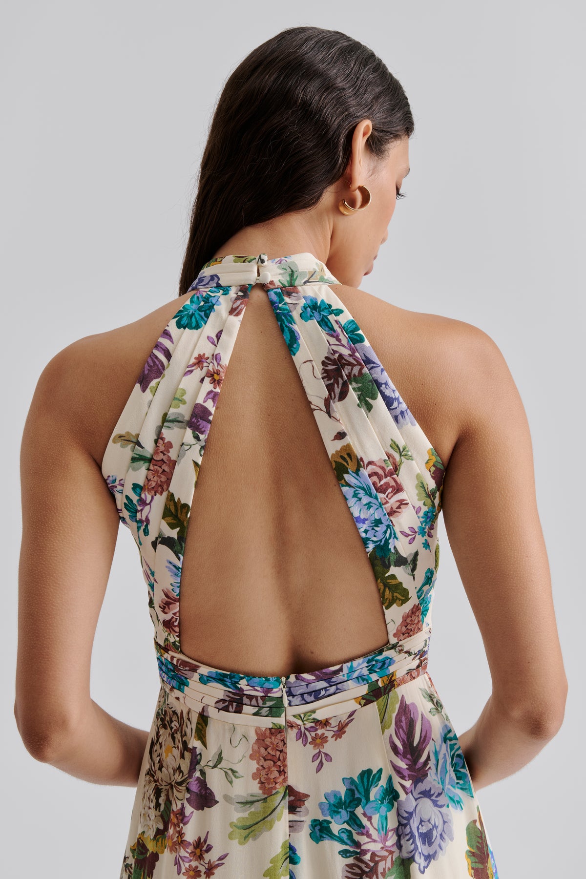 Paloma Halterneck Chiffong Maxiklänning - Botanic Florals