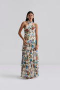 Paloma Halterneck Chiffong Maxiklänning - Botanic Florals