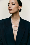 Skinny Diamond Necklace - Silver