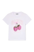 Baby Fit T-Shirt Raspberry - Bright White