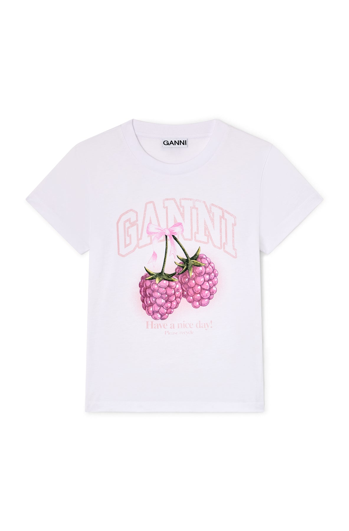 Baby Fit T-Shirt Raspberry - Bright White