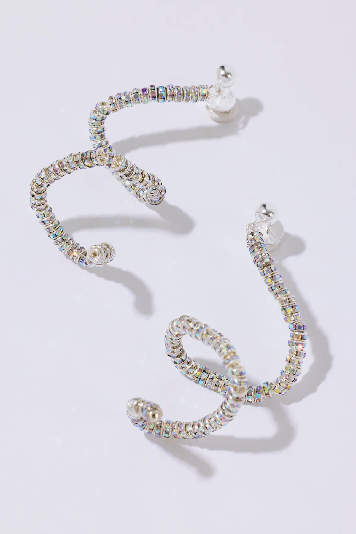 Skinny Viper Earrings - Silver