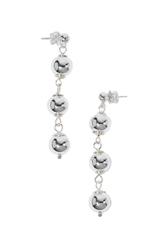 Tiny Trio Sphere Earrings - Silver