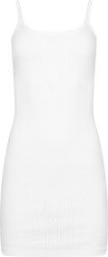 Perle Pointelle Dress - Vit
