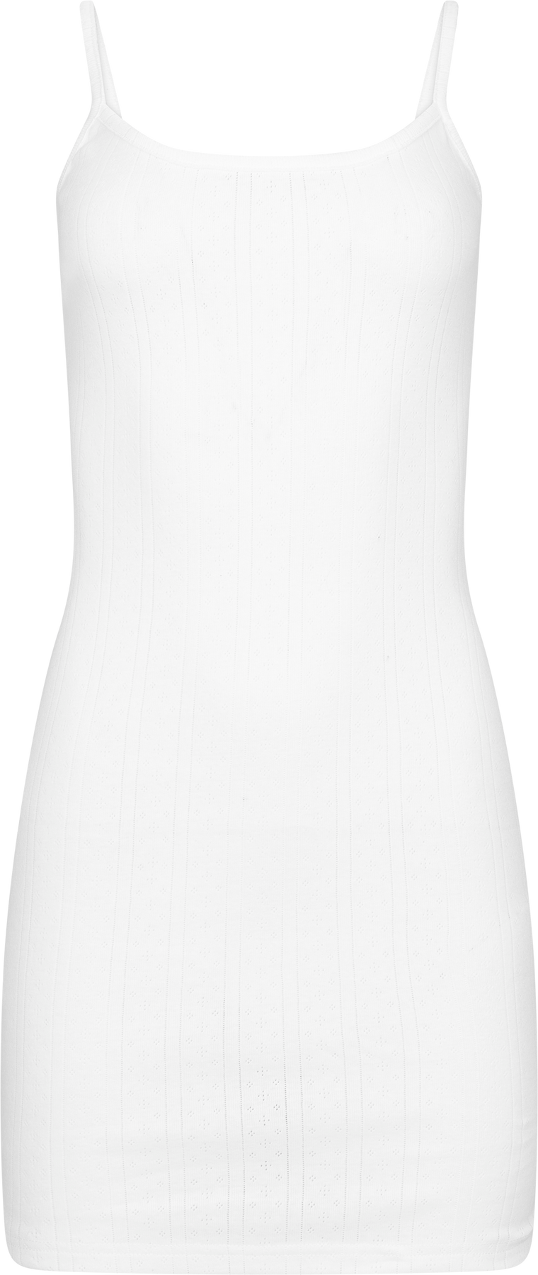 Perle Pointelle Dress - Vit