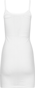 Perle Pointelle Dress - Vit