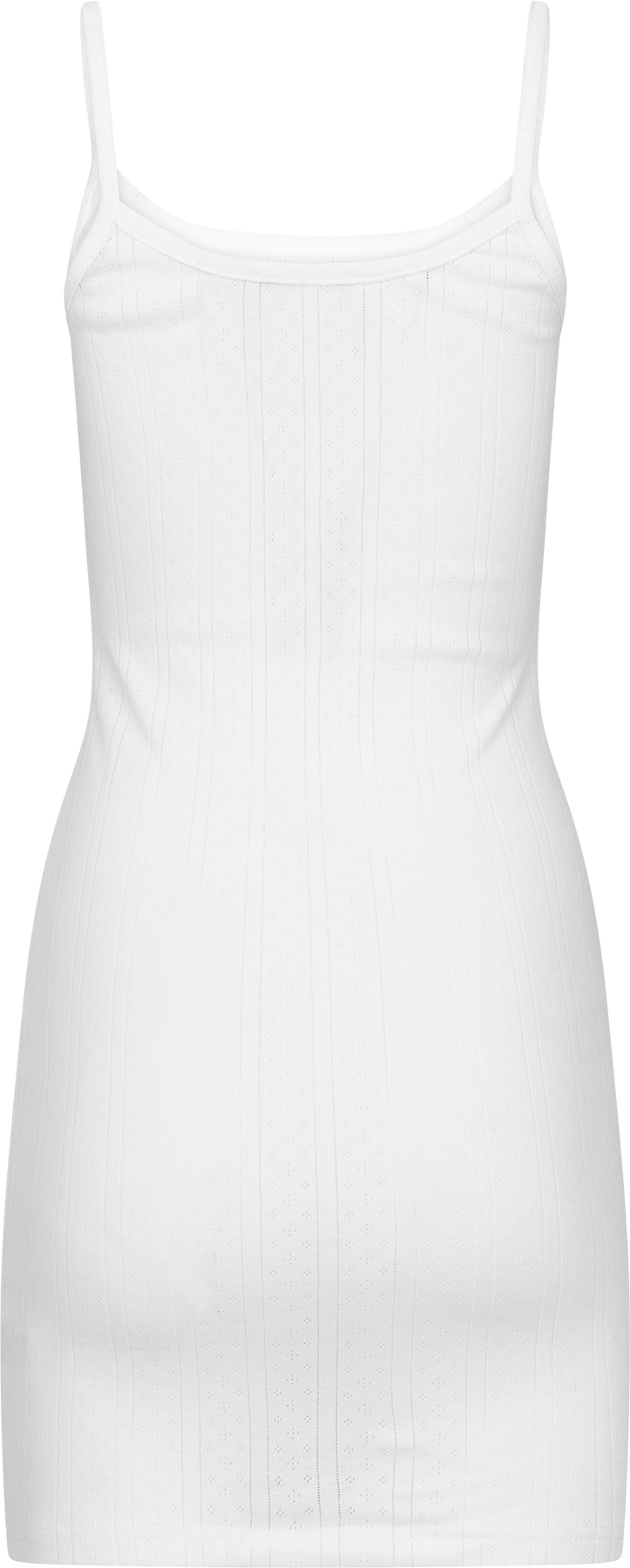 Perle Pointelle Dress - Vit