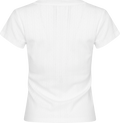 Perle Pointelle Tee - Vit