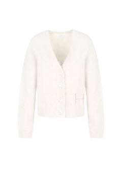Pernille Short Cardigan - White Alyssum