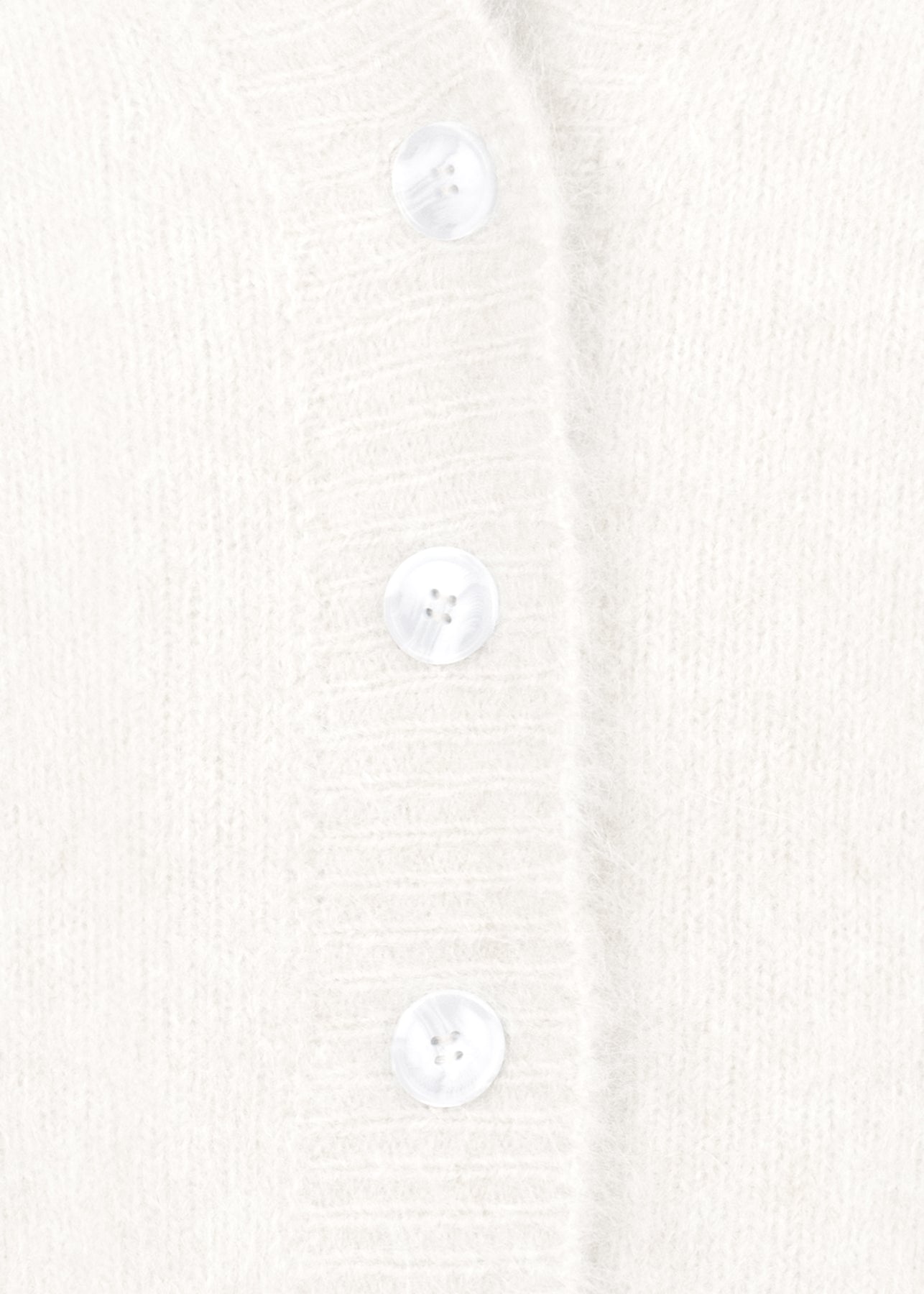 Pernille Short Cardigan - White Alyssum