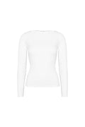 Petronella Rib Boatneck - Off-White
