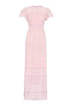 Philine Maxi Dress - Pink Embroidery
