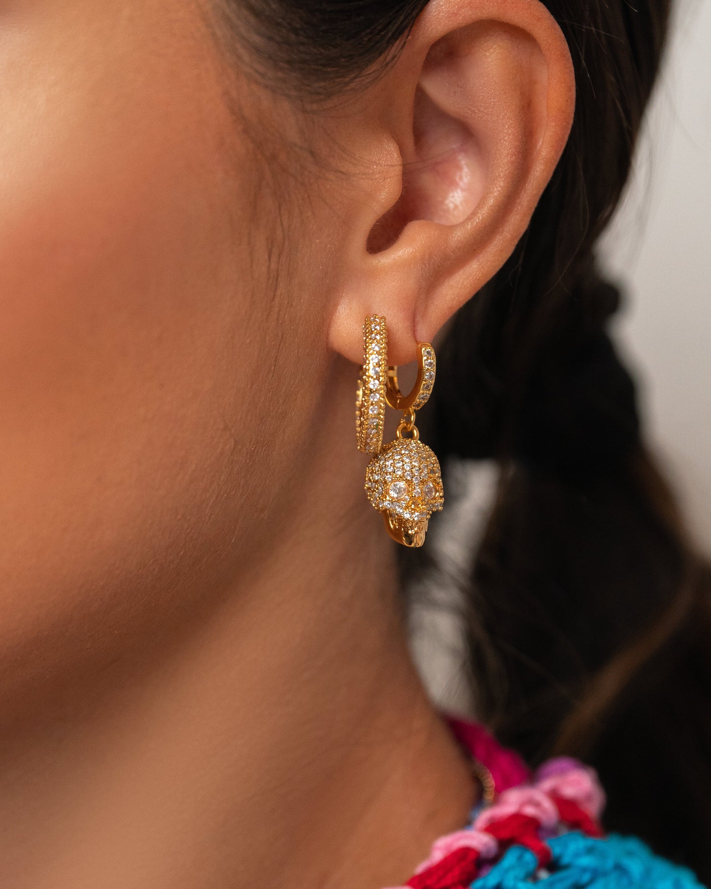 Infinity Hoops - Clear Gold