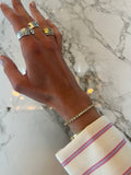 Cup Chain Tennis Bracelet - Lemon
