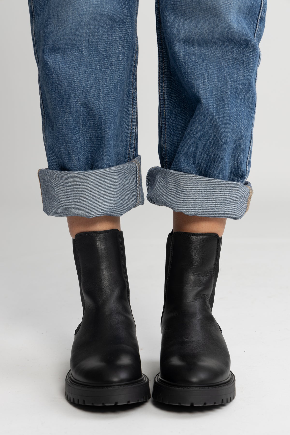 Vilma Leather Chelsea Boot - Black