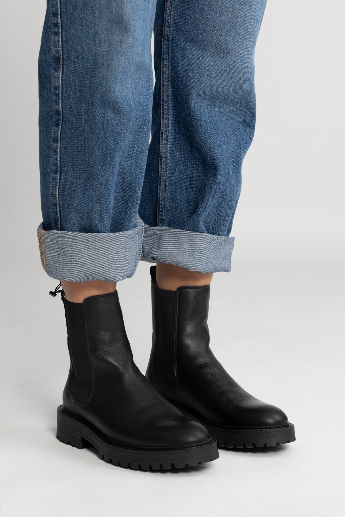 Vilma Leather Chelsea Boot - Black