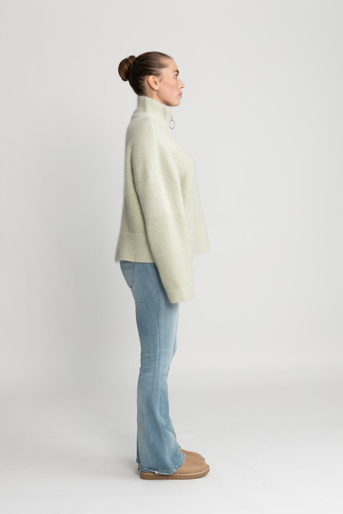 Tine Half Zip - Light Green Mix