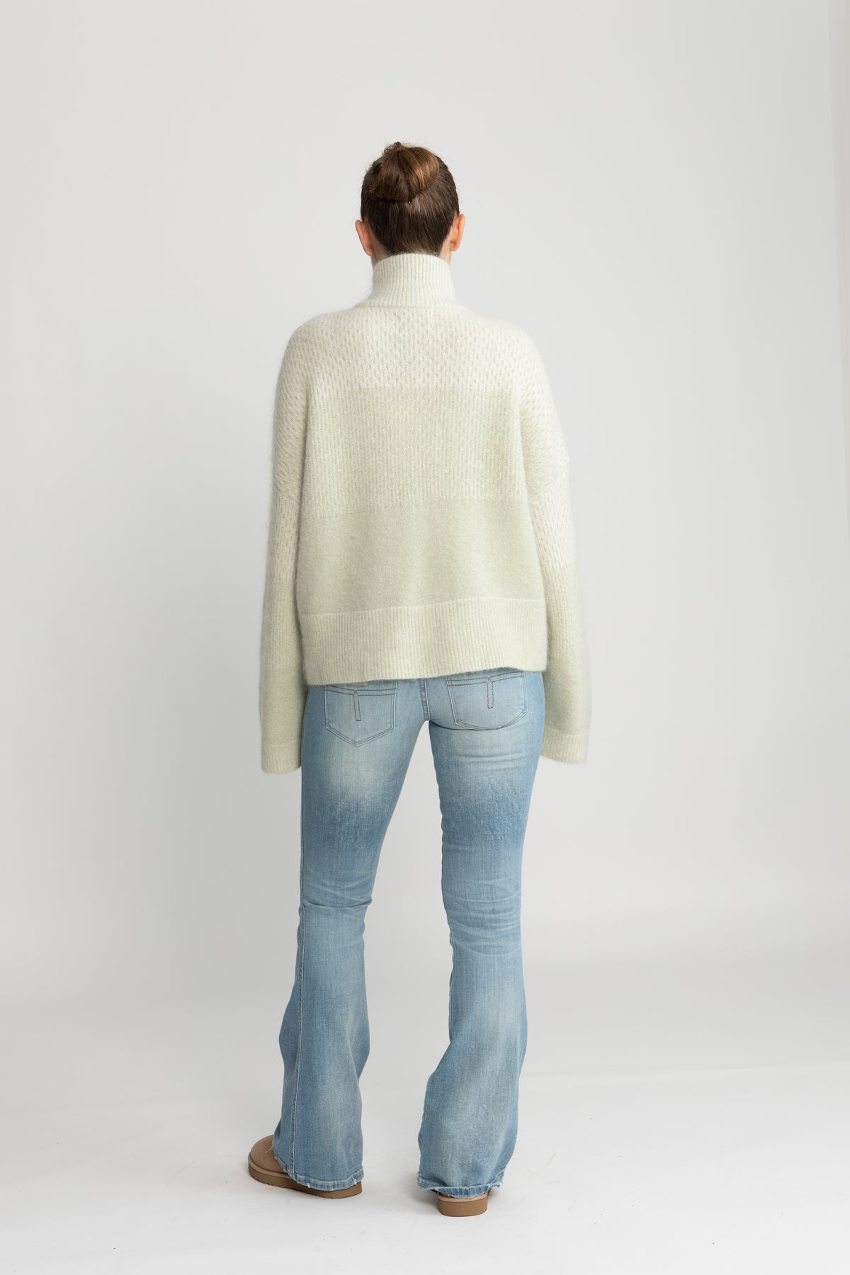 Tine Half Zip - Light Green Mix