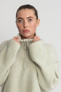 Tine Half Zip - Light Green Mix