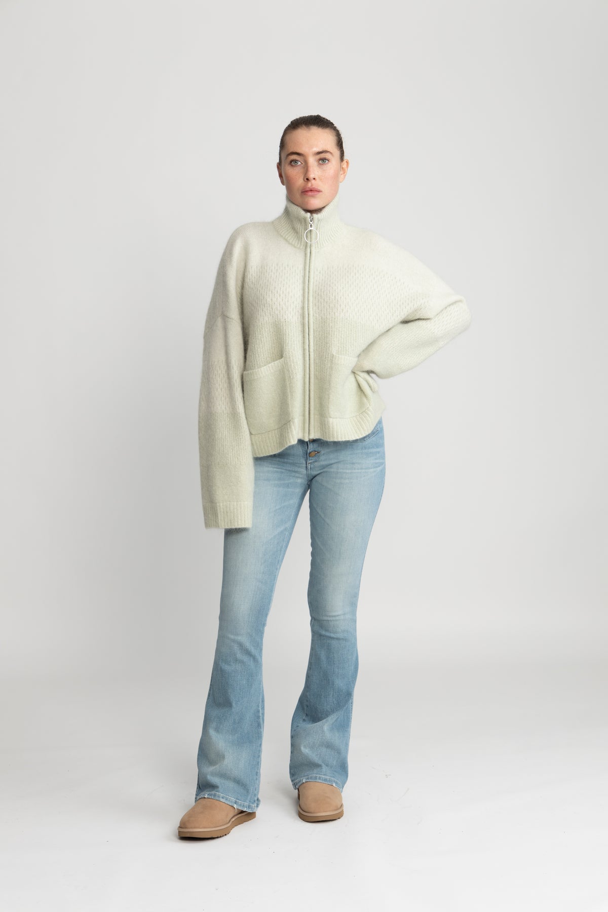 Tine Cardigan - Light Green Mix