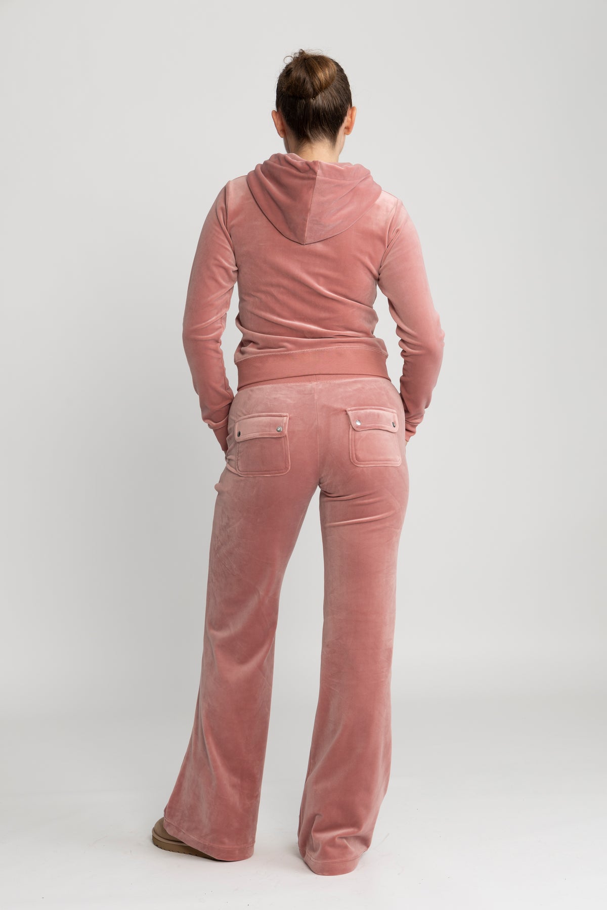 Layla Low Rise Flare Pocketed - Withered Rose