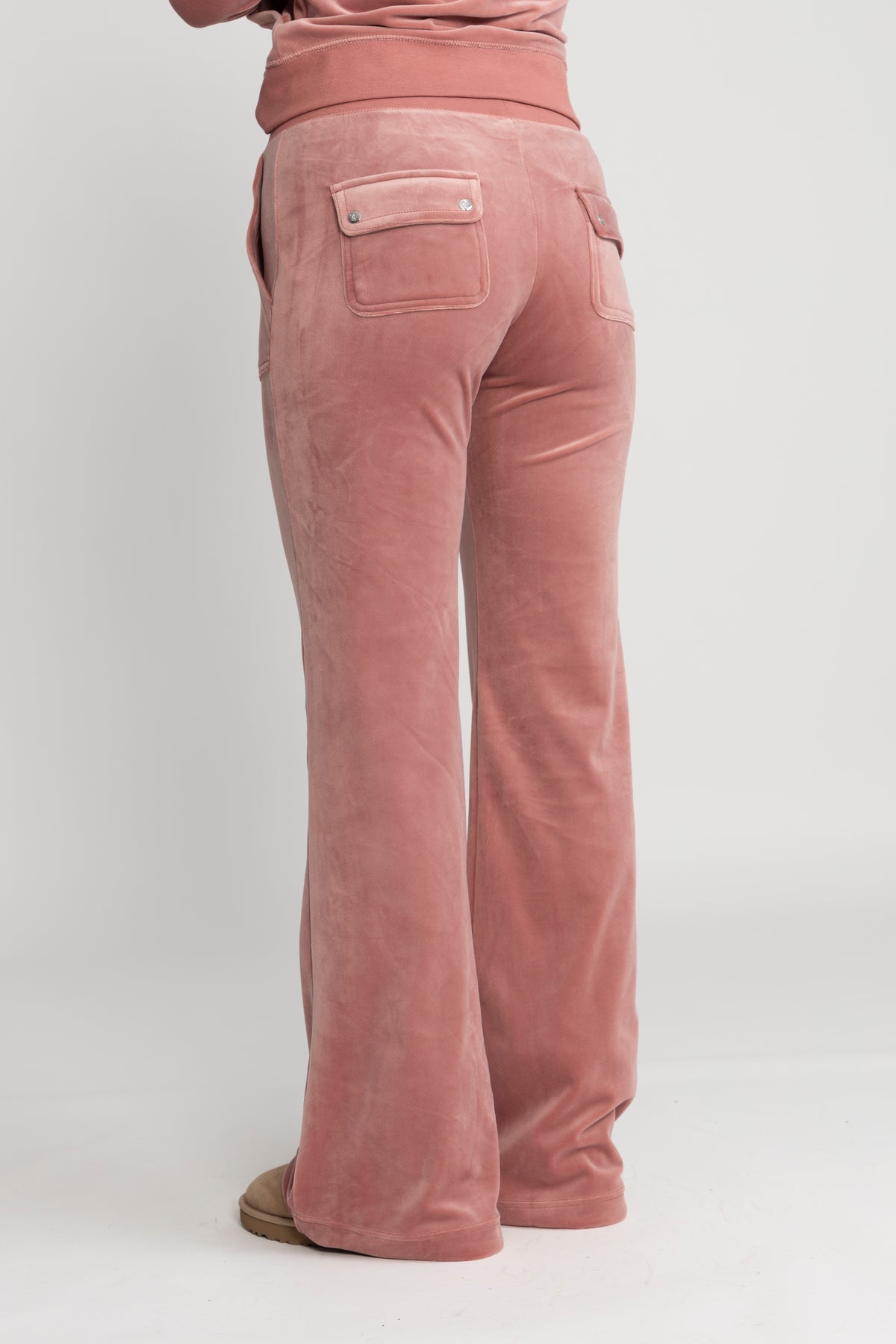 Layla Low Rise Flare Pocketed - Withered Rose