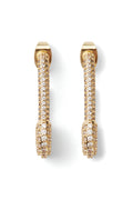 Pin Up Medium Earrings - Clear Gold