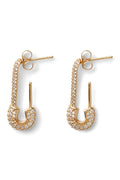 Pin Up Medium Earrings - Clear Gold