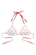 Polka Dot Galathea Vändbar Bikinioverdel - Vit/Röd