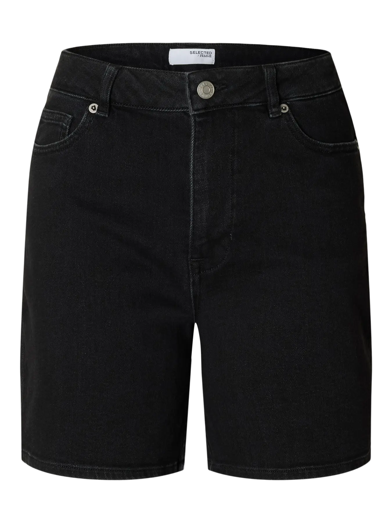 Sveja-Krista Hw Denim Shorts - Svart denim