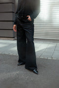 Rhinestone Jeans - Svart