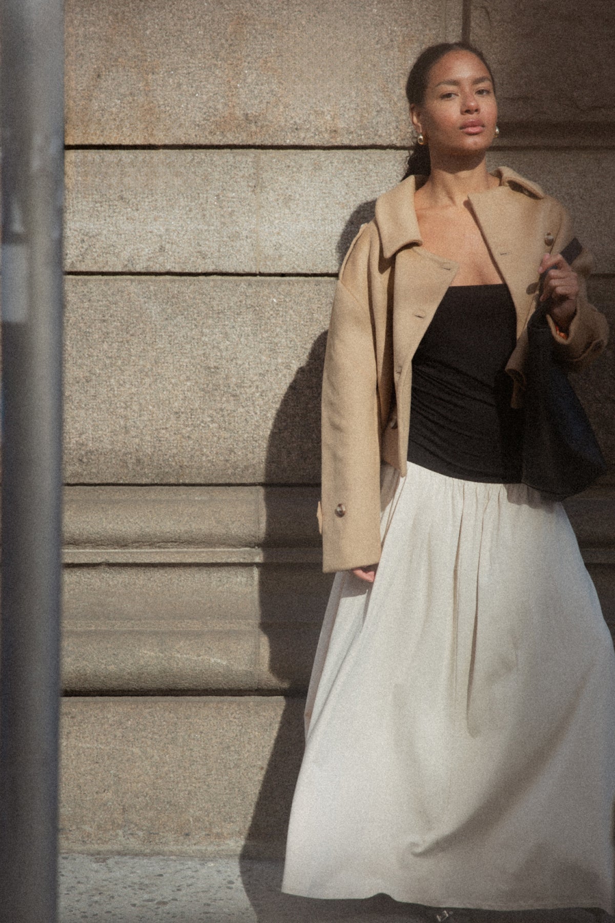 Tailored Caban Jacket - Camel