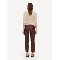 Florentina Leather Trousers - Chestnut